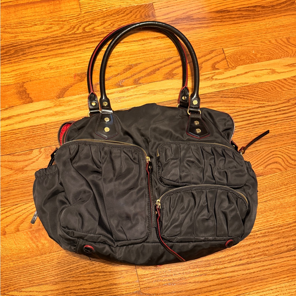 Mz Wallace Black Baby Bag With Diaper Pad